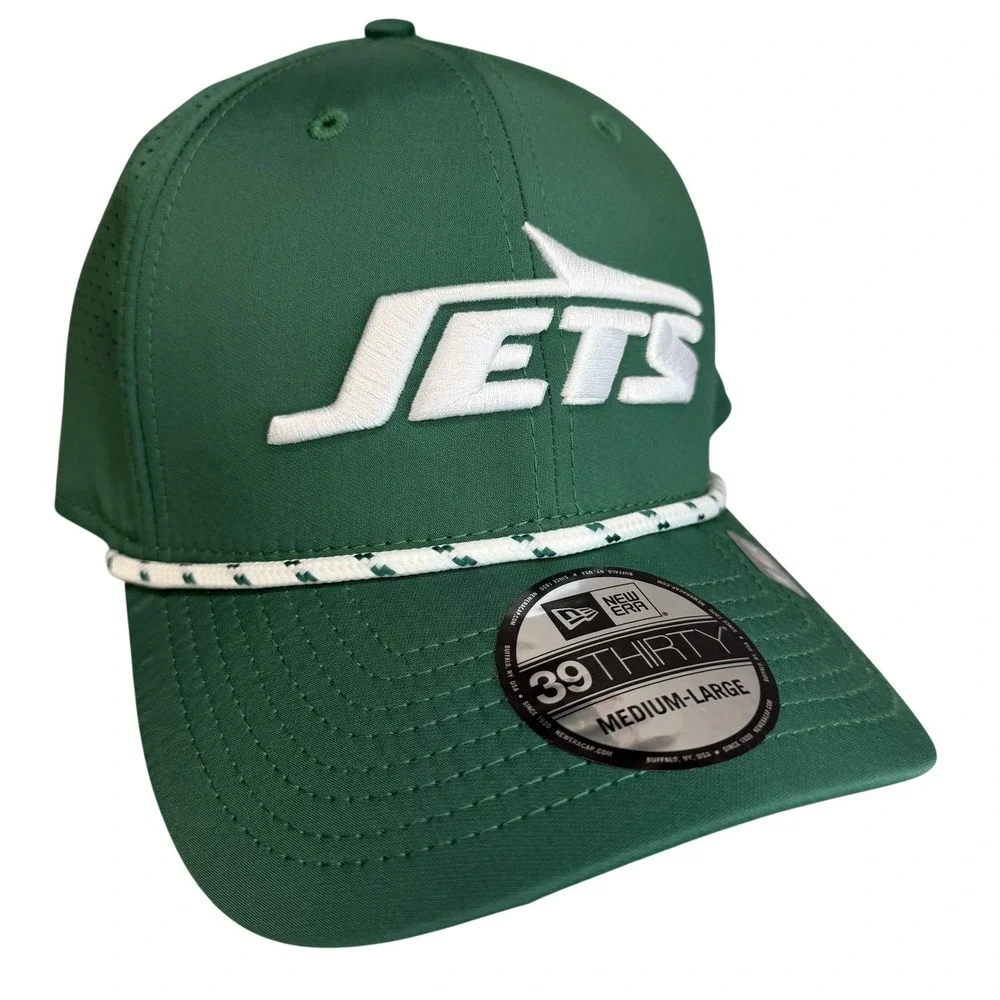New York Jets Hat Cap Fitted Mens Large Green NFL‎ Football New Era 39THIRTY